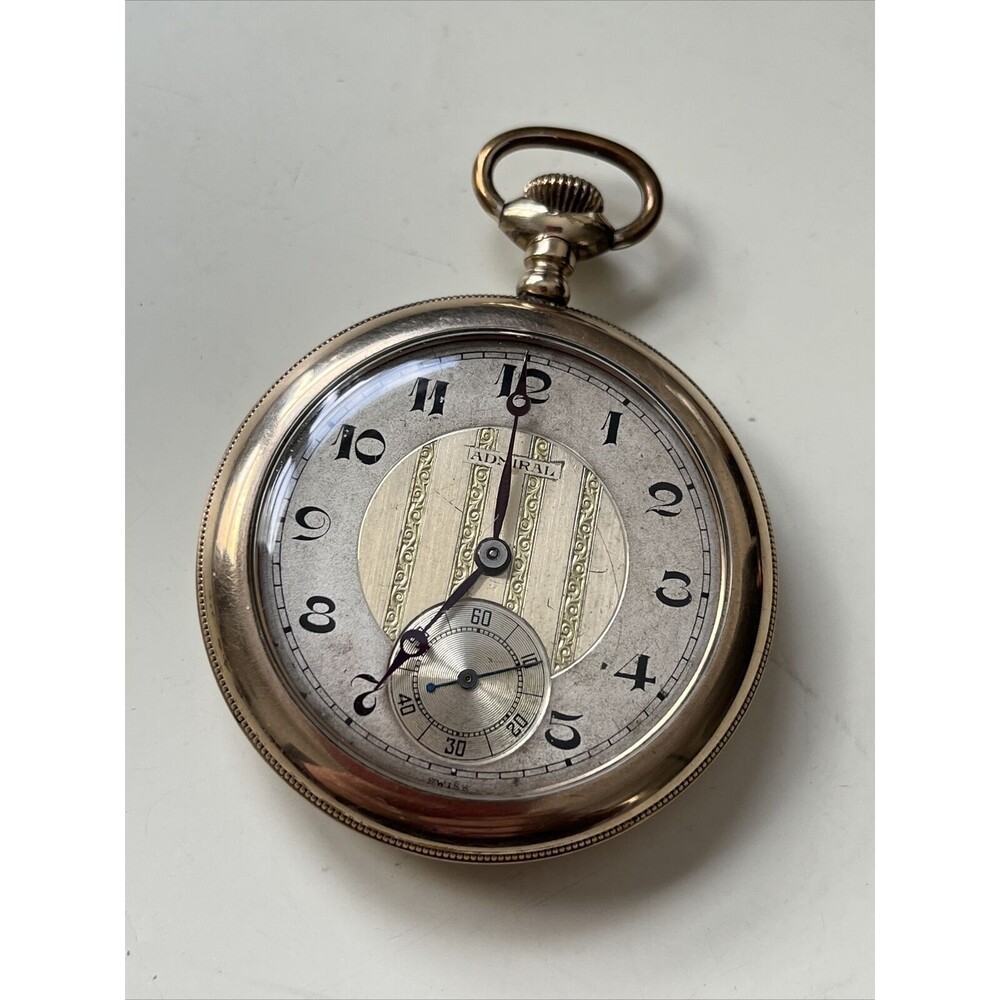 Antique Tacy Watch Company Admiral Pocket Watch - Gold Filled, 15 Jewels